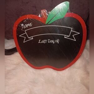 Apple Chalkboard Sign - Red & Green School Decor